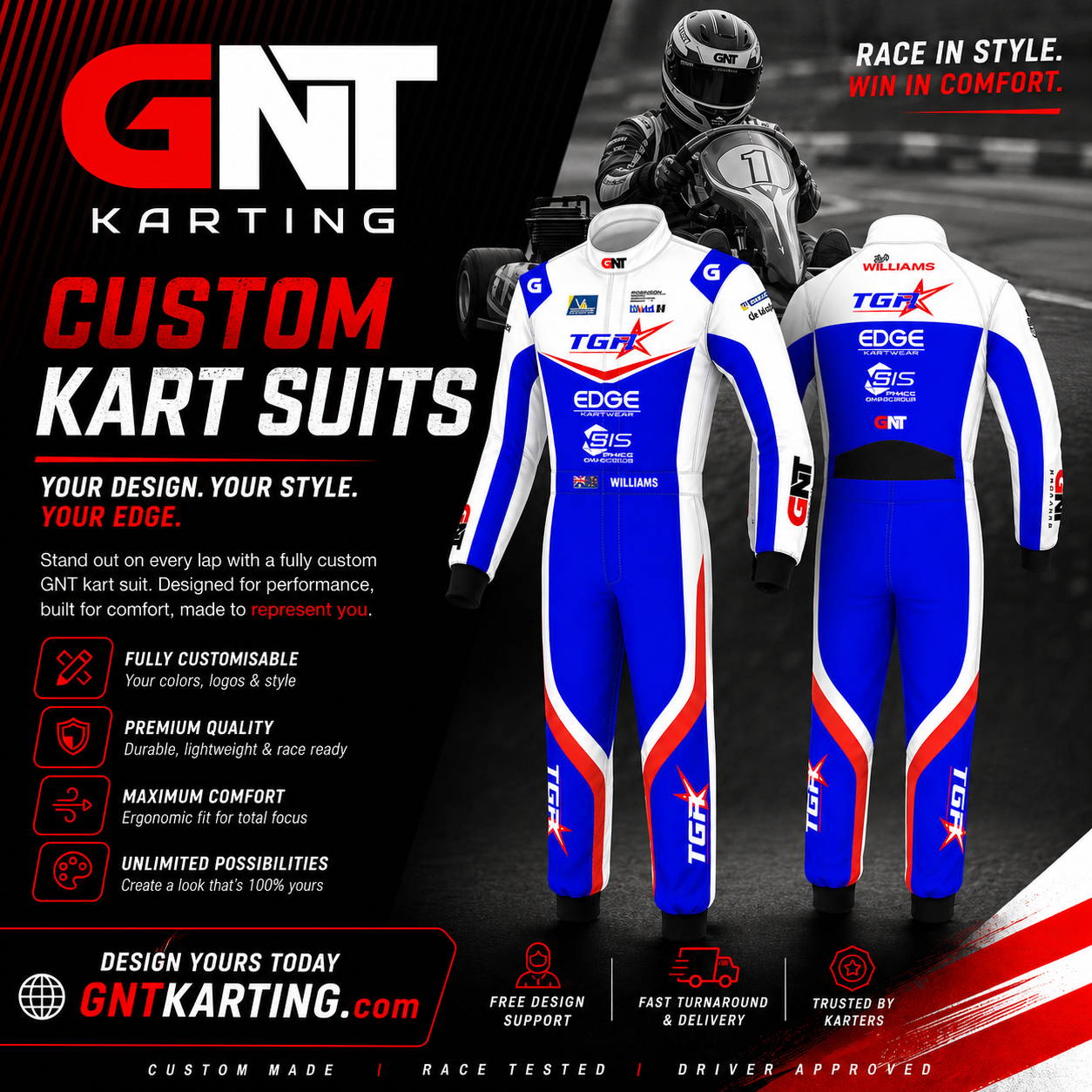 GNT Custom Kart Race Suit
